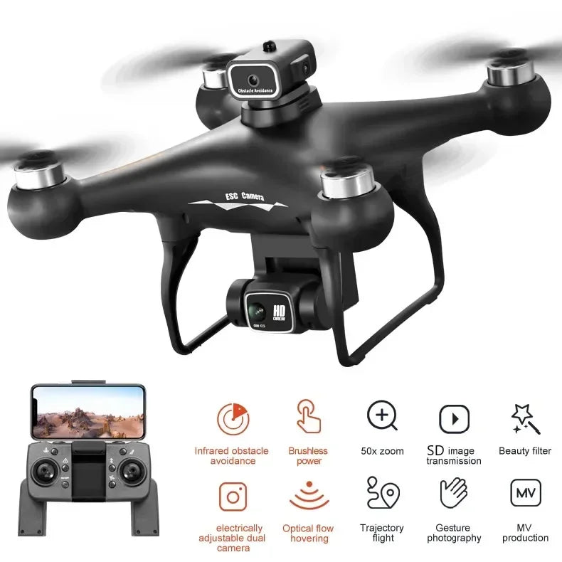 QJ S116 MAX Drone Pro With 3 Batteries 8K Dual Camera