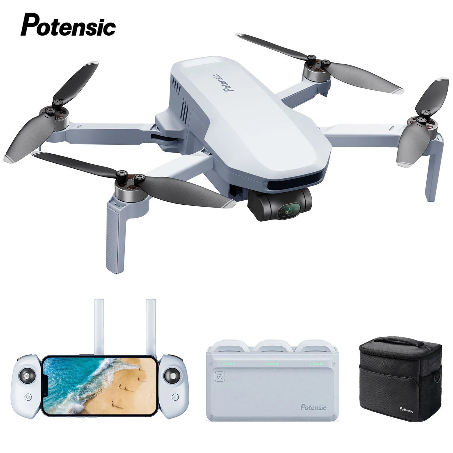 Potensic C0 Mini Drone 3 Axis Gimbal 6KM GPS 4K Camera