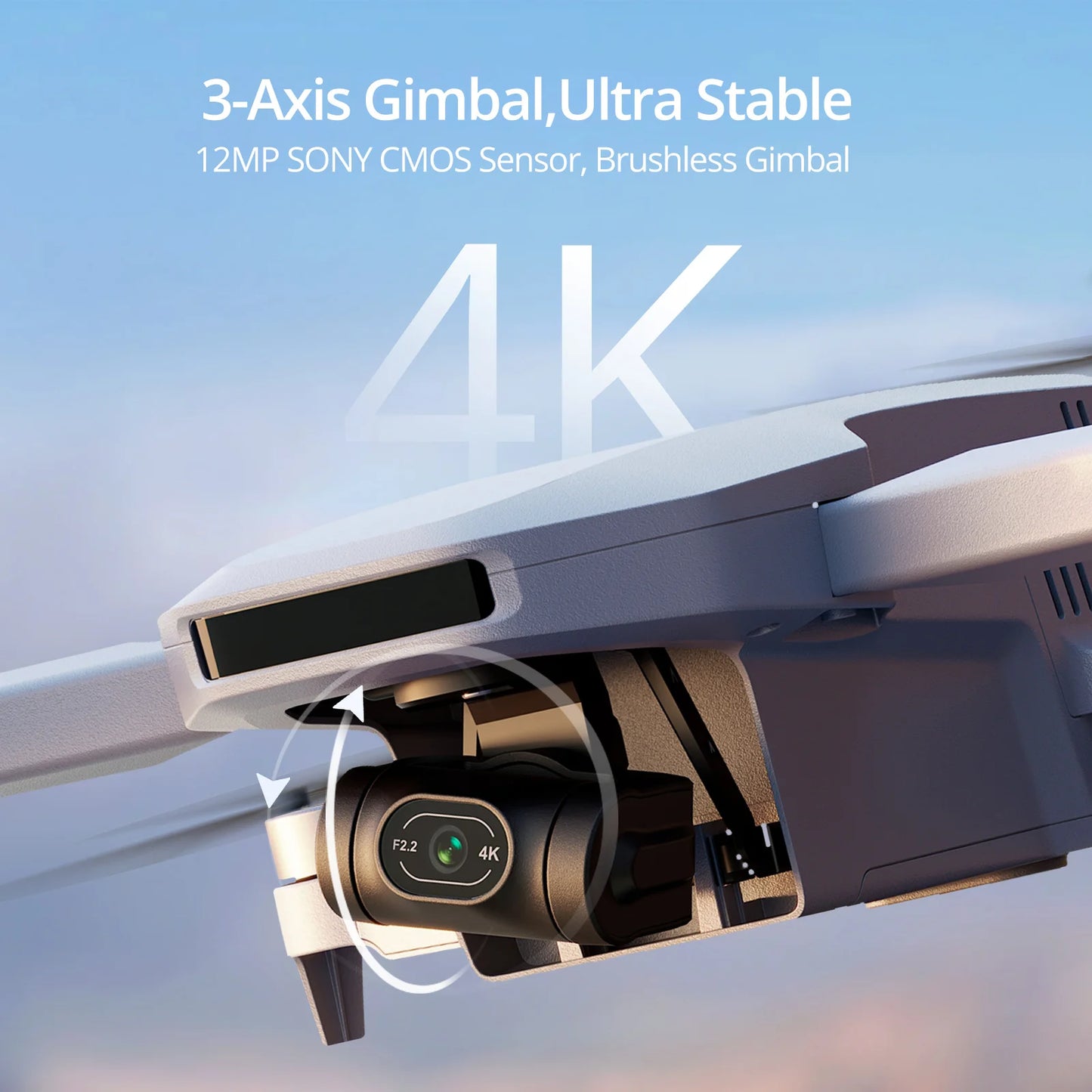 Potensic C0 Mini Drone 3 Axis Gimbal 6KM GPS 4K Camera