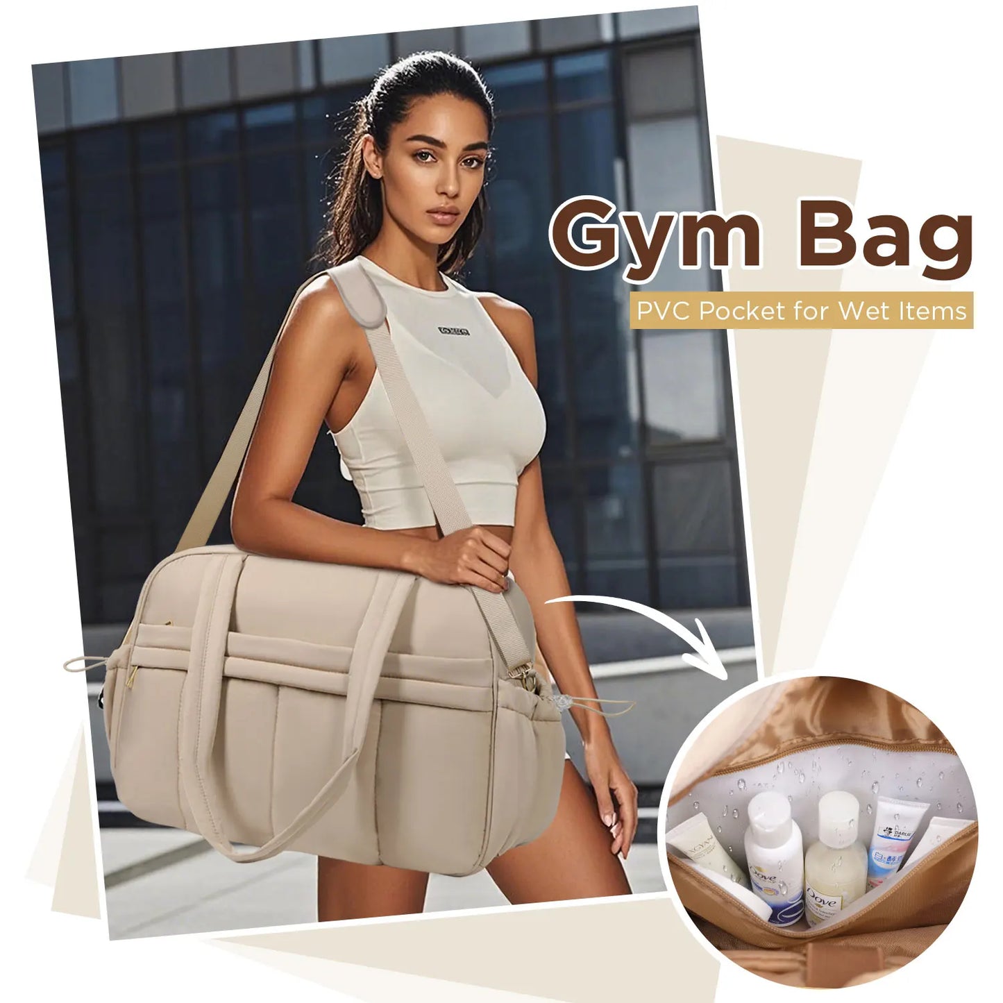 CN Guangdong Quilted Weekender Carry On Duffle Bag Lite