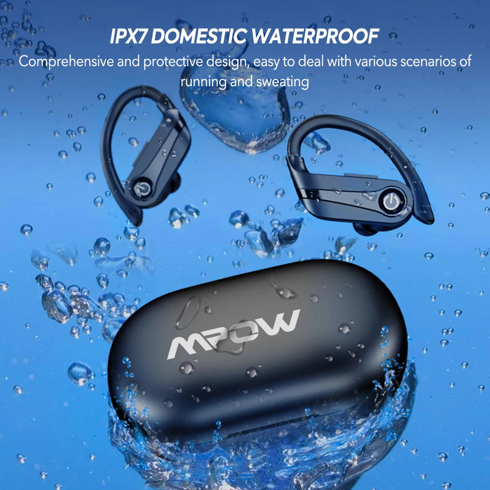 MPOW Q63 Bluetooth 5.3 Earbuds With Mic IPX7 Waterproof