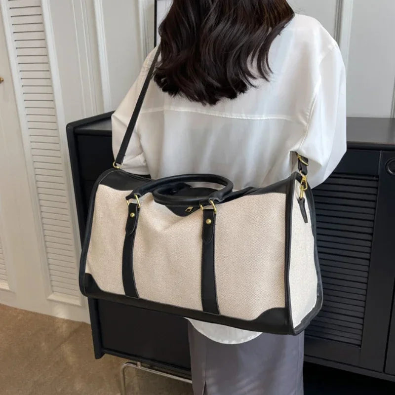 YIYUEQIANLICN Travel Handbag Nylon PU Leather Crossbody