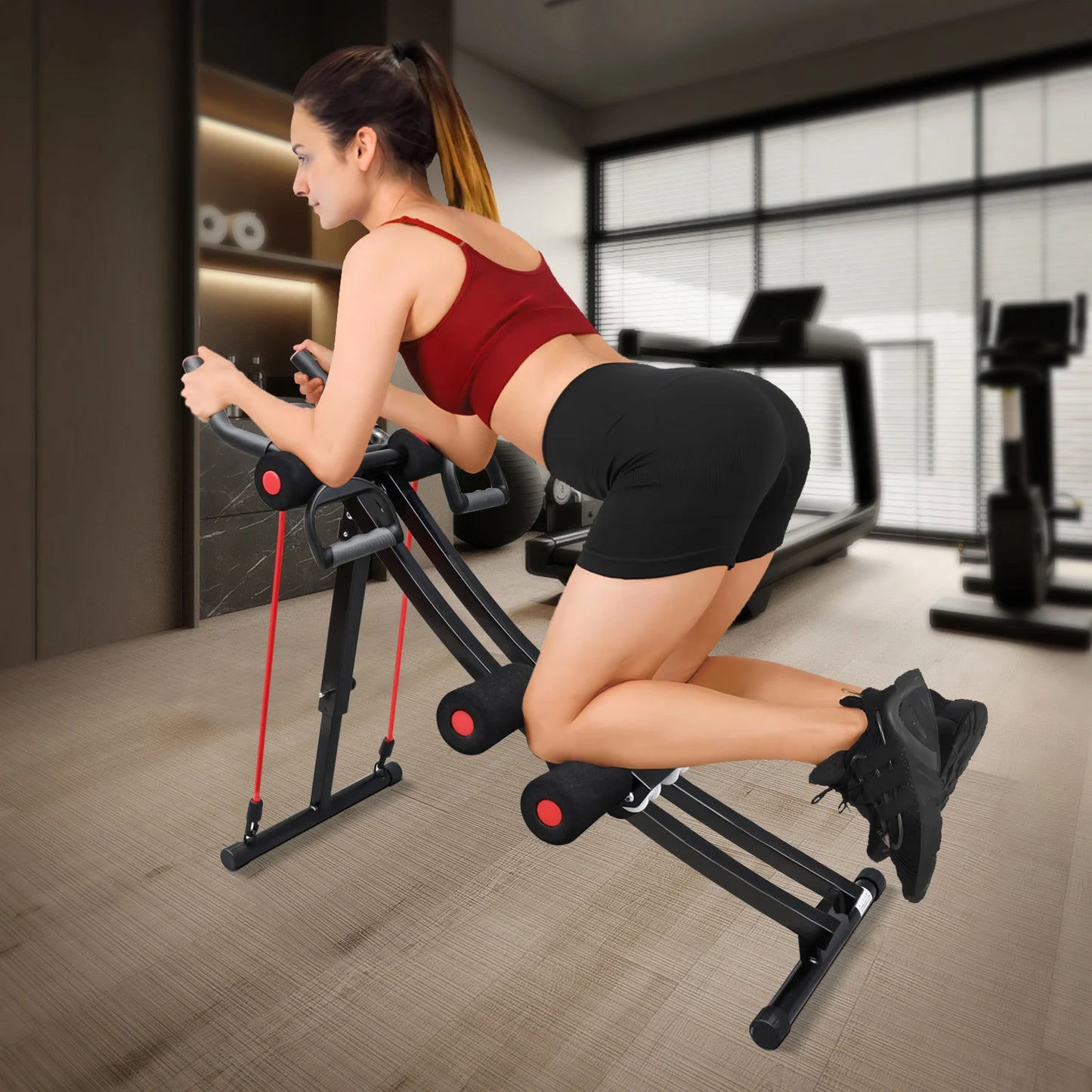 Carton Foldable Ab Machine For Home Gym LCD Display