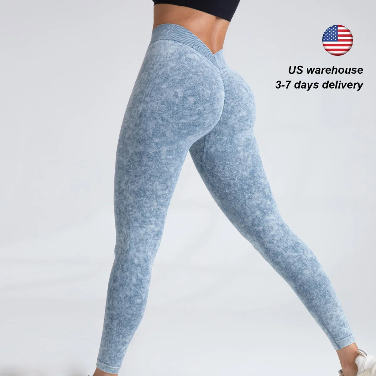 CN Guangdong V Back Yoga Pants Women Seamless Leggings