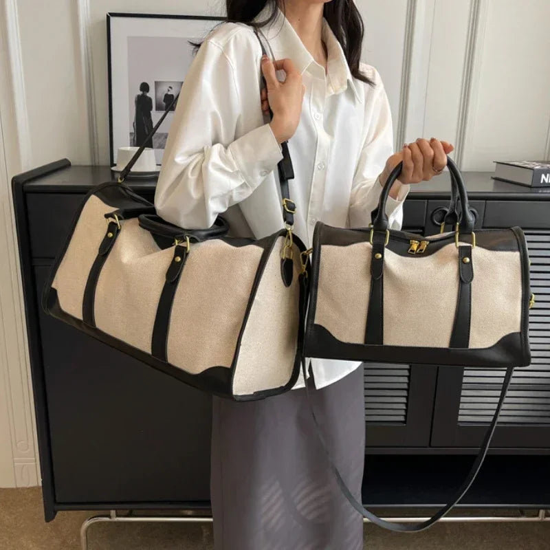 YIYUEQIANLICN Travel Handbag Nylon PU Leather Crossbody